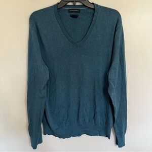 Men’s Banana Republic Luxury Silk Cotton Cashmere Blend Vneck Sweater Size Large